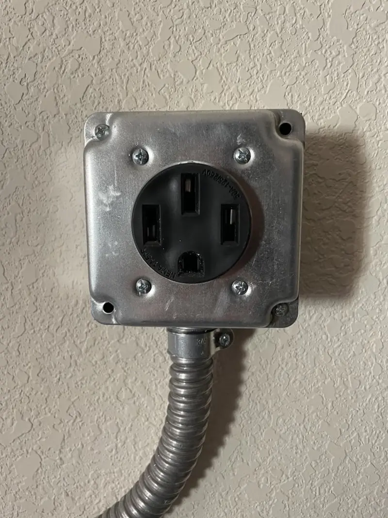 NEMA 14-50 outlet installed for Smart Home Electrical in Mission